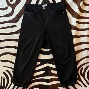 Frame Denim Black Ankle Cuff Jeans